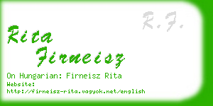 rita firneisz business card